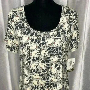 LuLaRoe Disney NWT Women’s L Mickey Print Short Sleeve Classic T